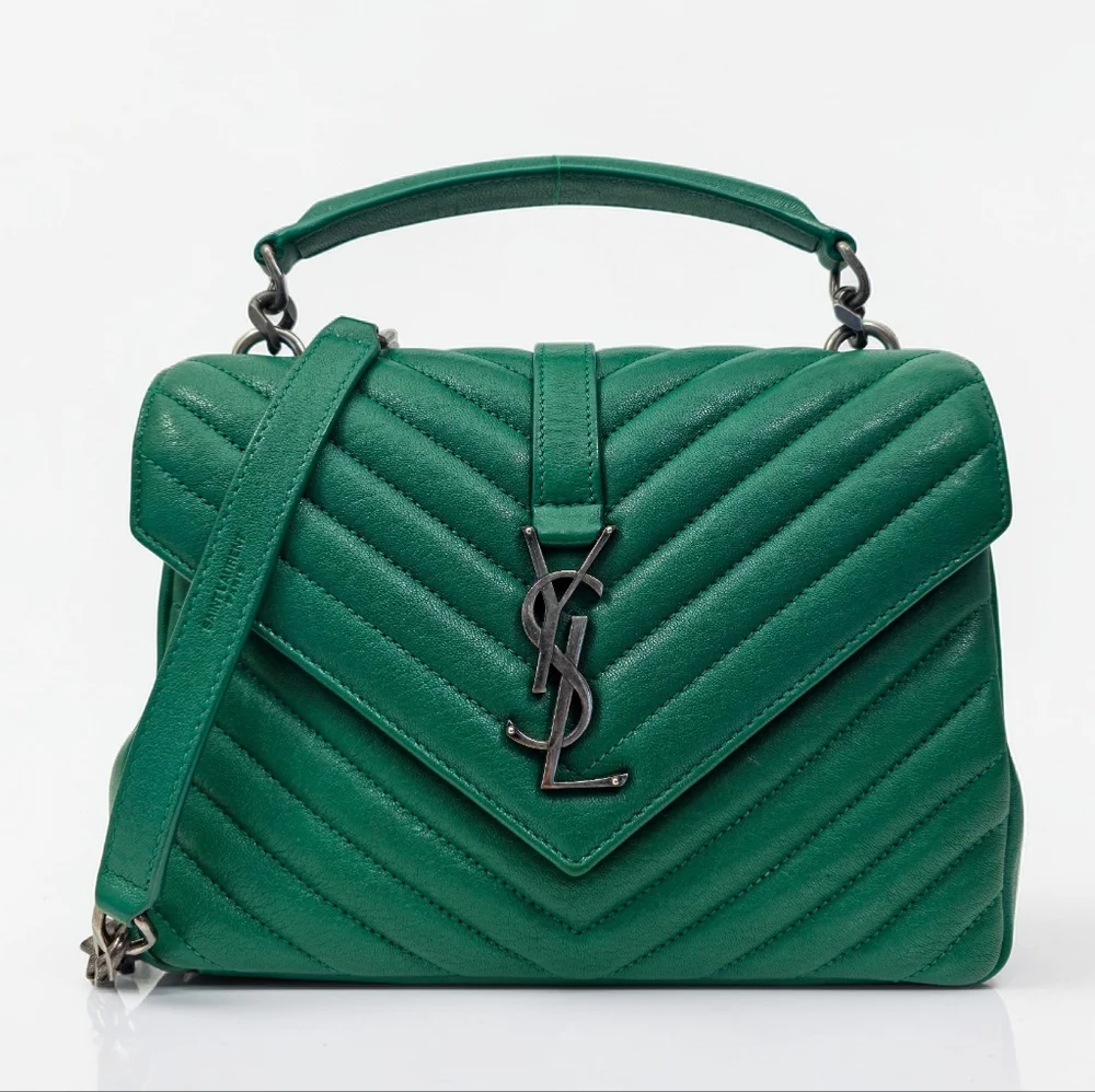 ✨️Authentic Saint Laurent College Medium In Quilted Leather - Picture 16 of 16